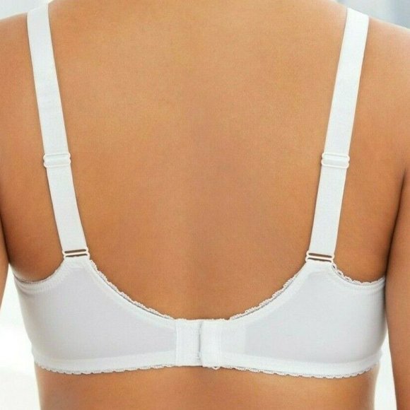 SOLD  Glamorise WONDERWIRE ELEGANCE LACE Bra 36H Cushioned (STRETCH-STRAPS) Wh… - Picture 3 of 9